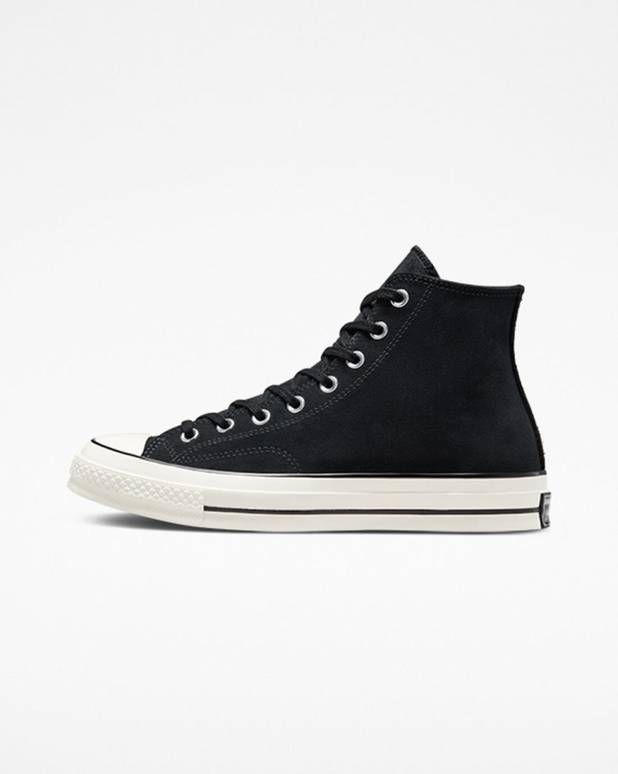 Women's Converse Chuck 70 Suede High Top Shoes Black | AU 68459N